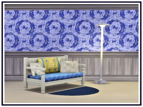  The Sims Resource: Blue Abstracts Walls by marcorse