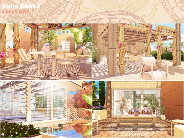  The Sims Resource: Boho Beach house by Pralinesims