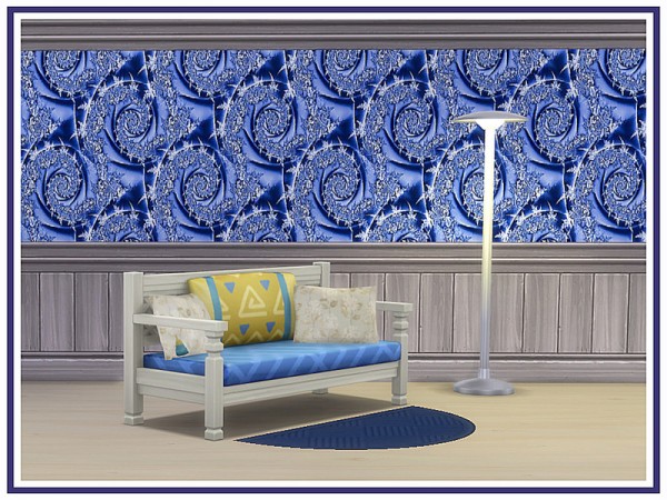  The Sims Resource: Blue Abstracts Walls by marcorse