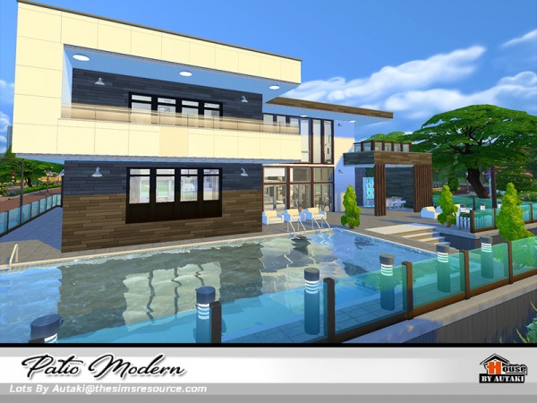  The Sims Resource: Patio Modern house by Autaki
