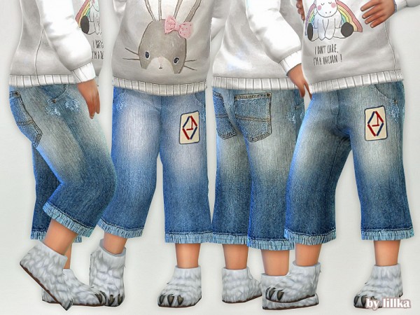  The Sims Resource: Toddler Jeans P06 by lillka