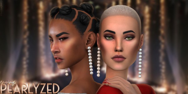  Candy Sims 4: Pearlized Earrings