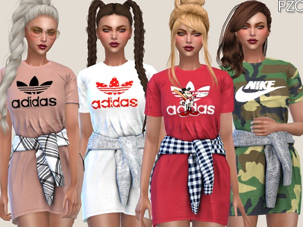  The Sims Resource: Sporty Dress by Pinkzombiecupcakes
