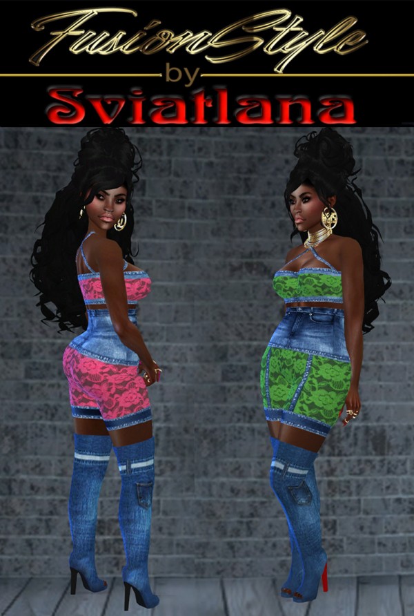 Fusion Style: Suit and Denim boots by Sviatlana