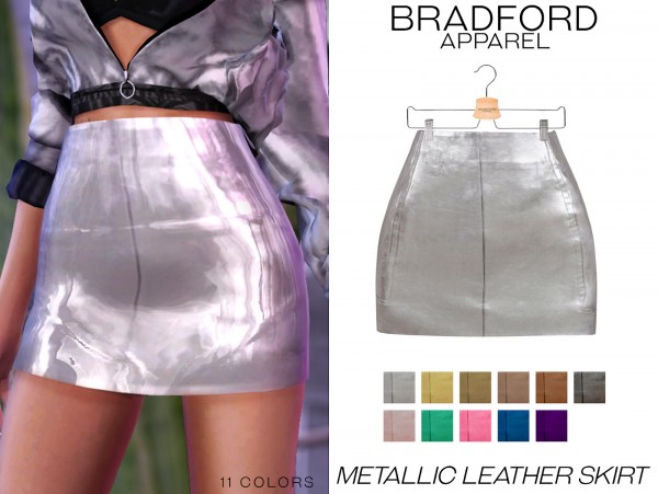  Murphy: Metallic Leather Skirt