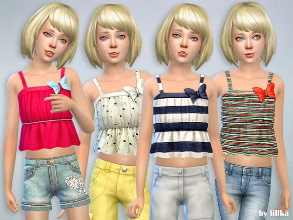  The Sims Resource: Ruffle Cami Top by lillka