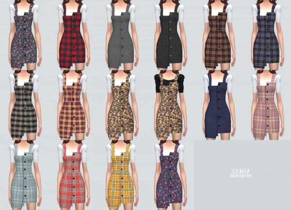 SIMS4 Marigold: Uneven Mini Dress With Top • Sims 4 Downloads