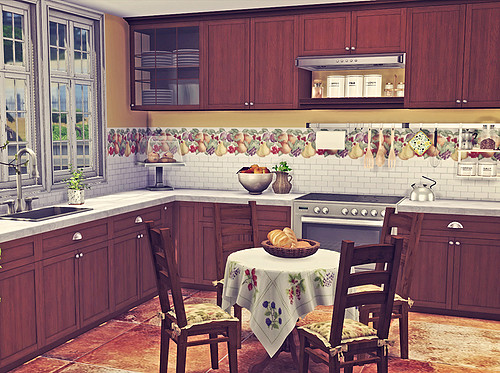  Blooming Rosy: Fruity Kitchen Walls