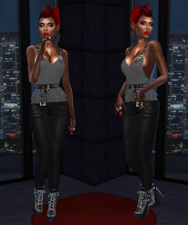  Fusion Style: Blouse with belt by Sviatlana
