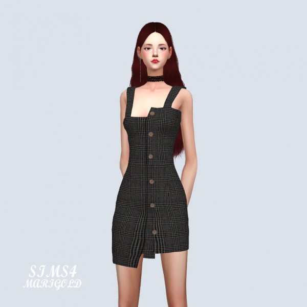 SIMS4 Marigold: Uneven Mini Dress