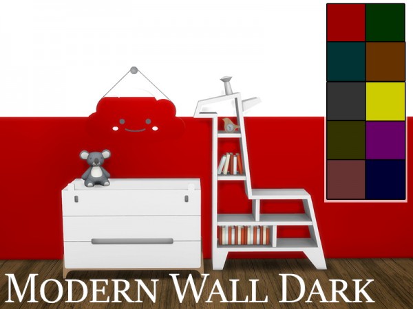 Models Sims 4: Modern Wall Dark