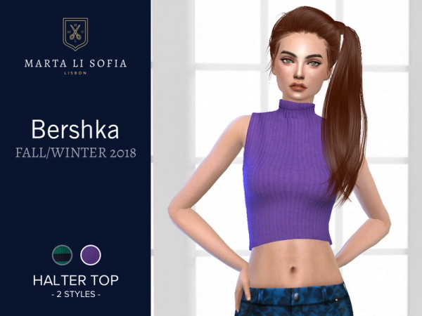  The Sims Resource: Turtleneck Halter Top by martalisofia
