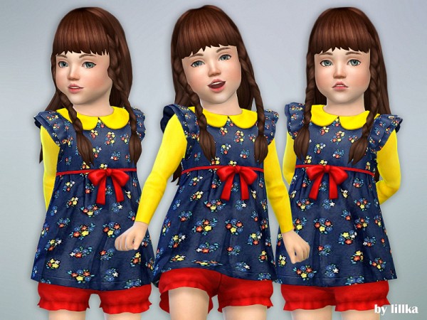  The Sims Resource: Little Flower Dress by lillka