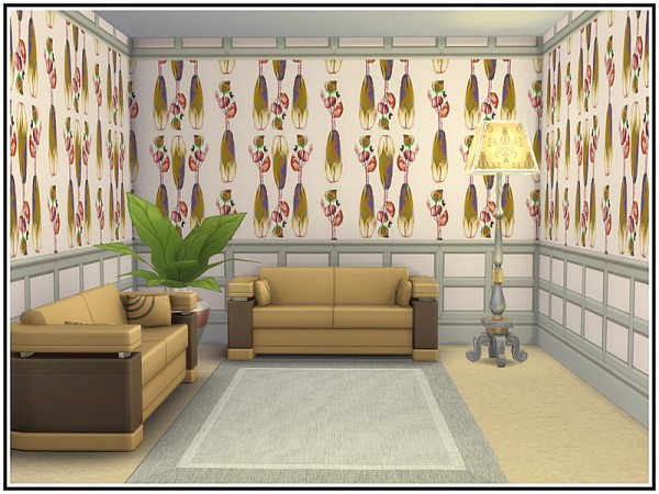  The Sims Resource: Glass Flowers Walls by marcorse