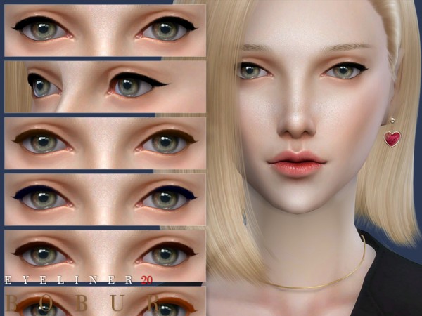  The Sims Resource: Eyeliner 20 by Bobur