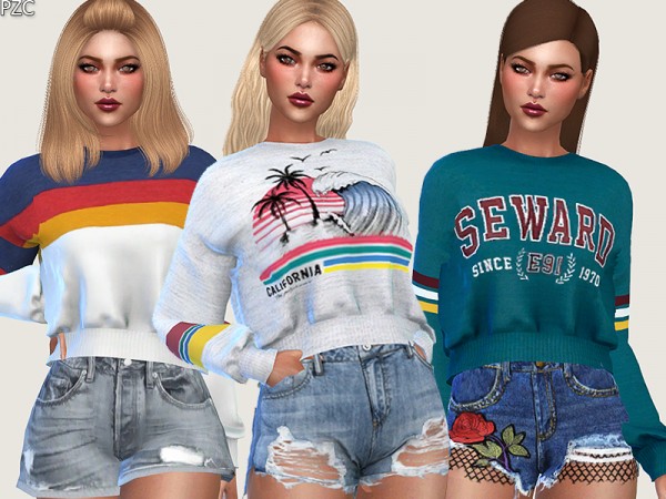 The Sims Resource: Sweatshirts Collection 015 Breeze by Pinkzombiecupcakes