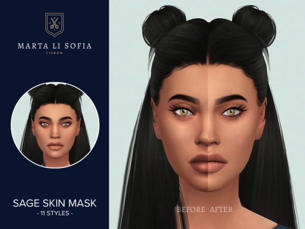  The Sims Resource: Sage Skin Mask by martalisofia