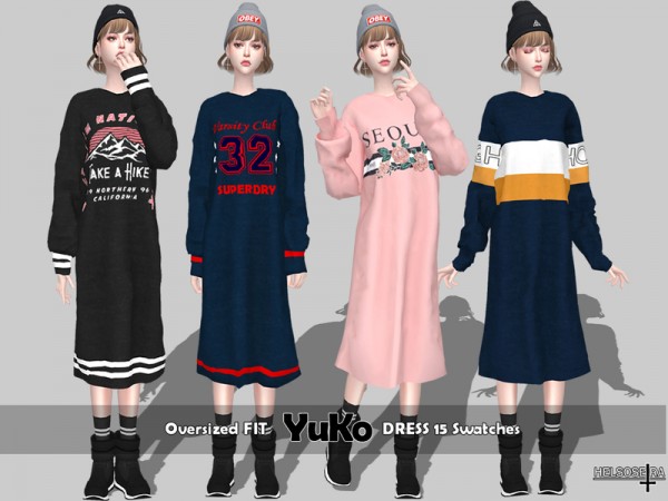  The Sims Resource: YUKO Dress by Helsoseira
