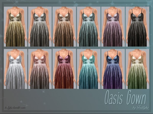  The Sims Resource: Oasis Gown by Trillyke