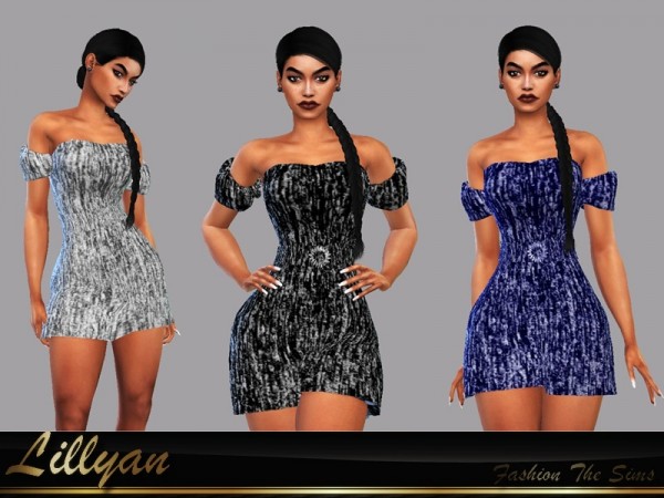  The Sims Resource: Mini Dress Poliana by LYLLYAN