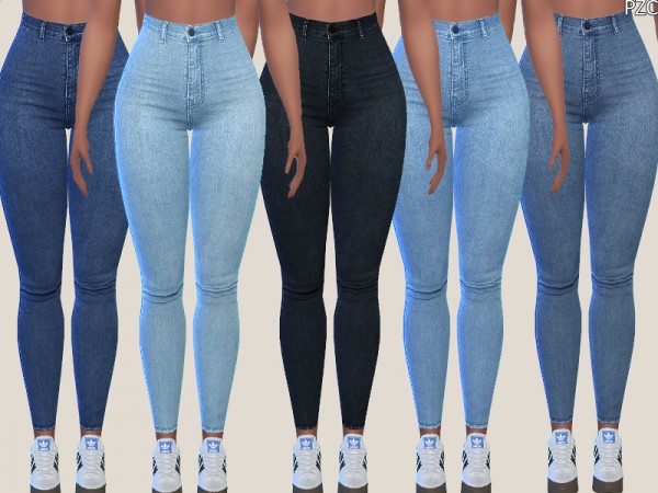  The Sims Resource: Denim Skinny Jeans 015 by Pinkzombiecupcakes