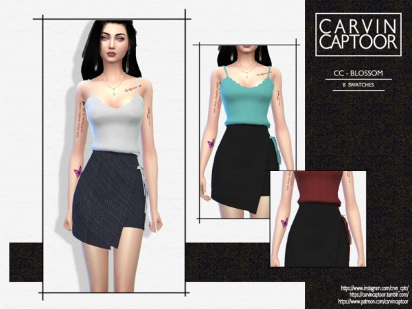  The Sims Resource: Blossom outfit by carvin captoor