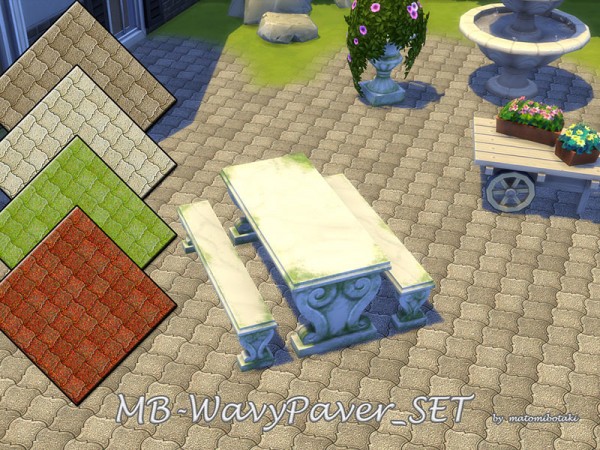  The Sims Resource: Wavy Paver set by matomibotaki