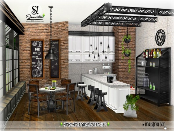  The Sims Resource: Industrial Bar by SIMcredible!