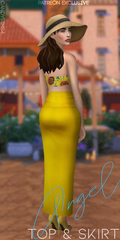  Candy Sims 4: Angel Top and Skirt