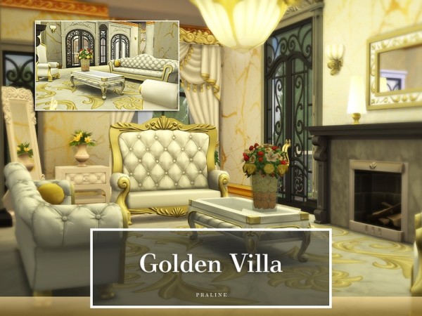 The Sims Resource: Golden Villa by Pralinesims