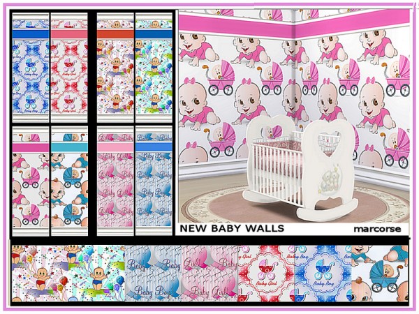  The Sims Resource: New Baby Walls by marcorse
