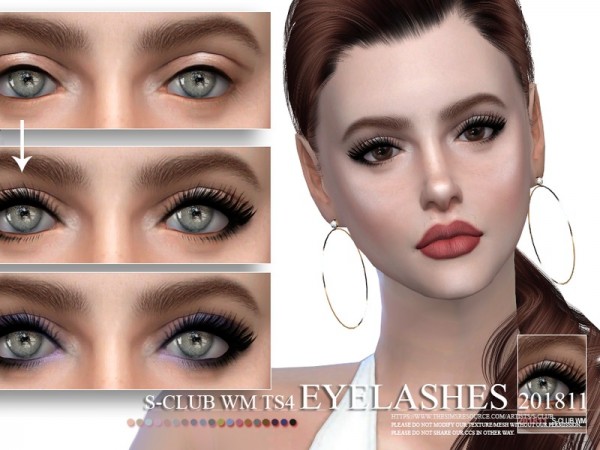  The Sims Resource: Eyelashes 201811 by S Club