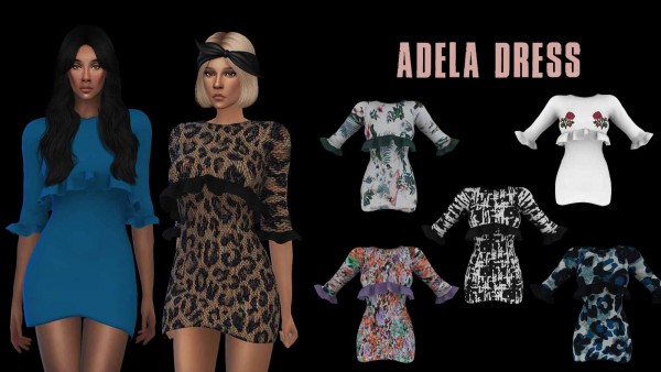 Leo 4 Sims: Adela Dress Recolored • Sims 4 Downloads