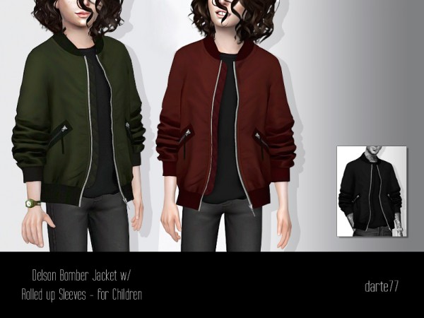 Leather Bomber Jacket Darte77 Custom Content For Ts4 - vrogue.co