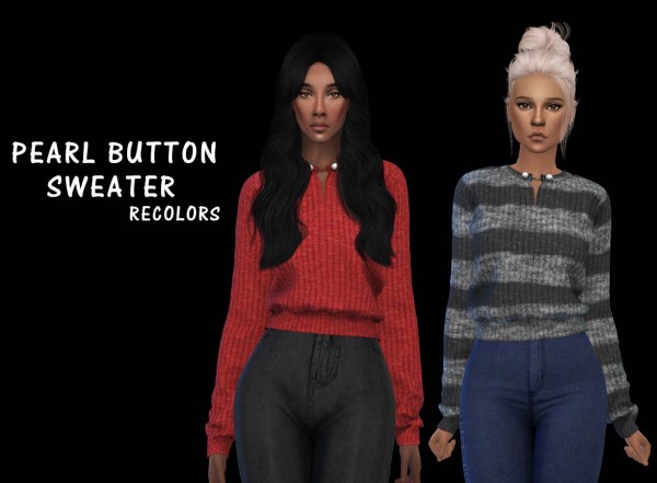  Leo 4 Sims: Pearl Button sweater