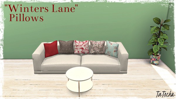  Blooming Rosy: Pillows Winters Lane recolor