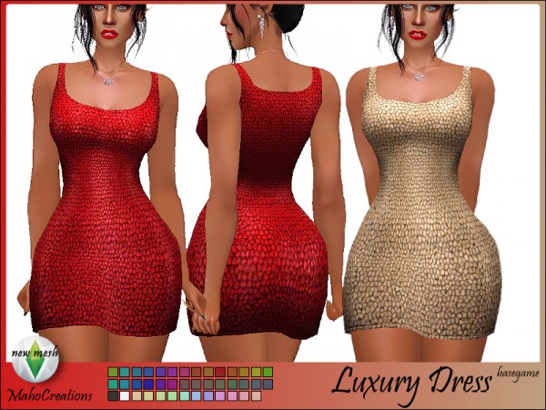 The Sims Resource: Luxury Dress by MahoCreations