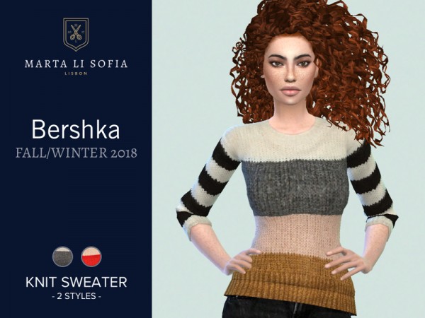  The Sims Resource: Knit colour block sweater by martalisofia