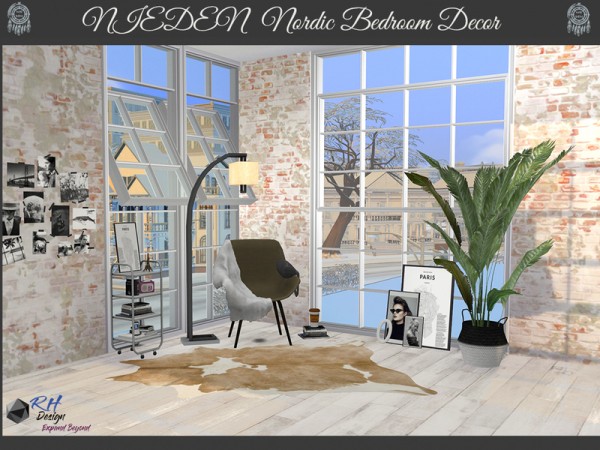  The Sims Resource: Neiden Nordic Bedroom Decor by RightHearted