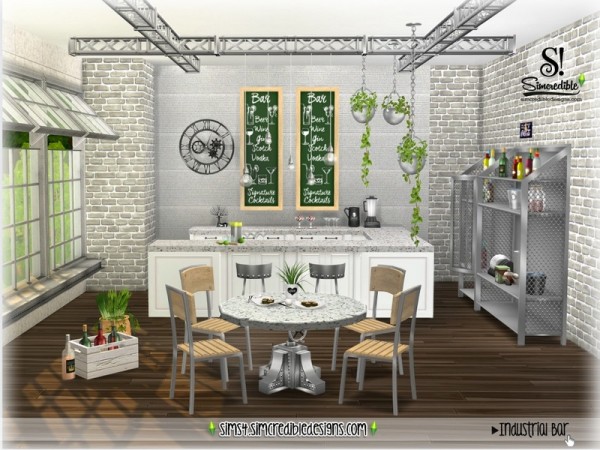  The Sims Resource: Industrial Bar by SIMcredible!