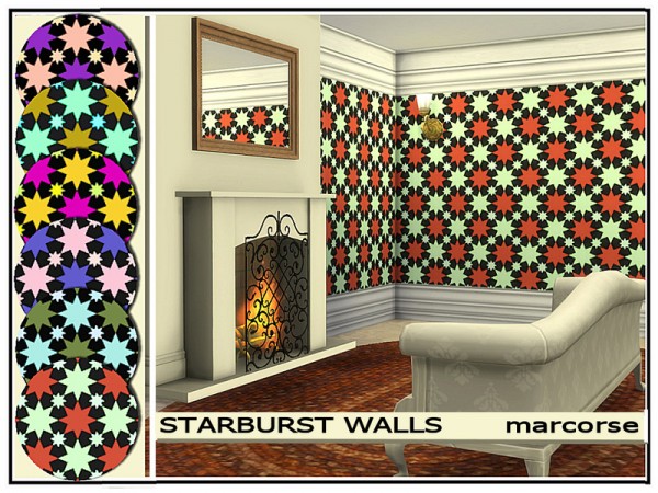  The Sims Resource: Starburst Walls by marcorse