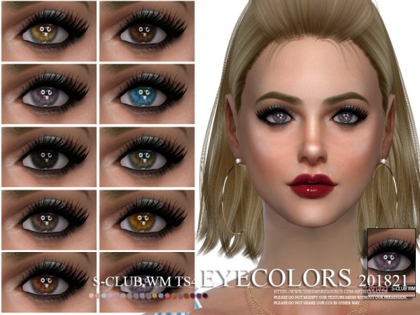  The Sims Resource: Eyecolors 201821 by S Club
