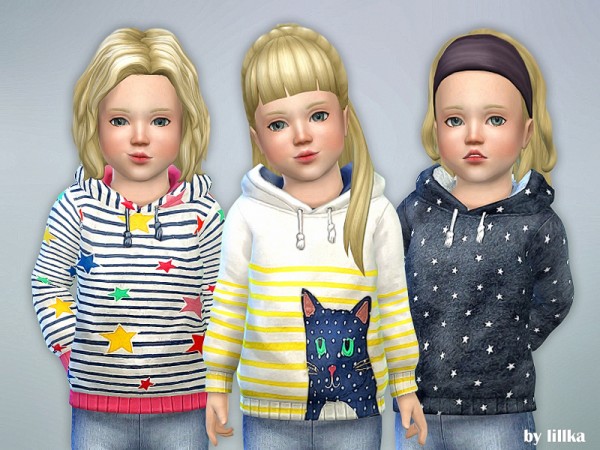  The Sims Resource: Hoodie for Toddler Girls P07 by lillka