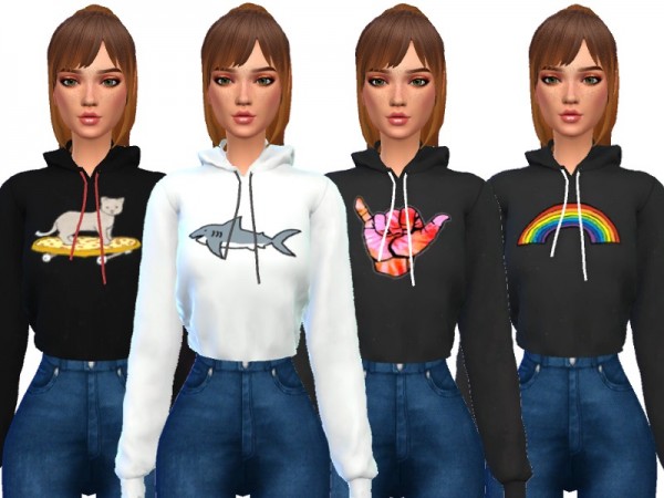  The Sims Resource: Tumblr Themed Hoodies by Wicked Kittie