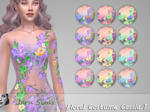  The Sims Resource: Floral Costume Cassia 1 by Jaru Sims