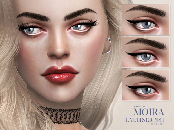  The Sims Resource: Moira Eyeliner N89 by Pralinesims