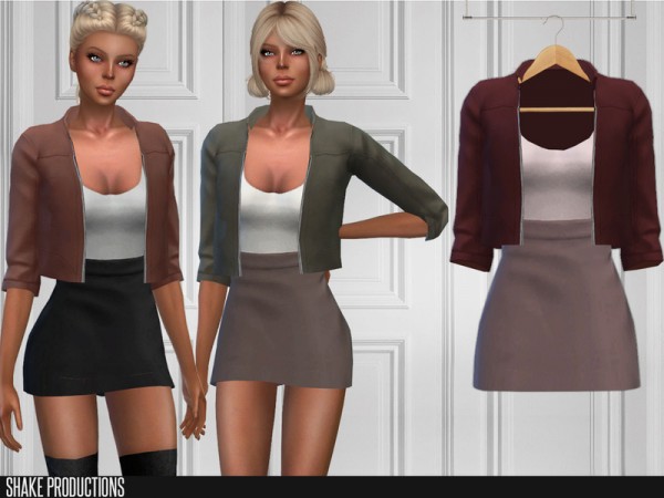  The Sims Resource: Dress with Jacket 196 by ShakeProductions