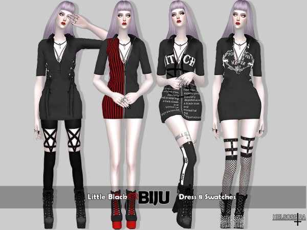  The Sims Resource: BIJU   Little Black Dress by Helsoseira