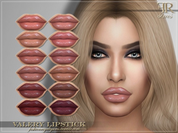  The Sims Resource: Valery Lipstick by FashionRoyaltySims