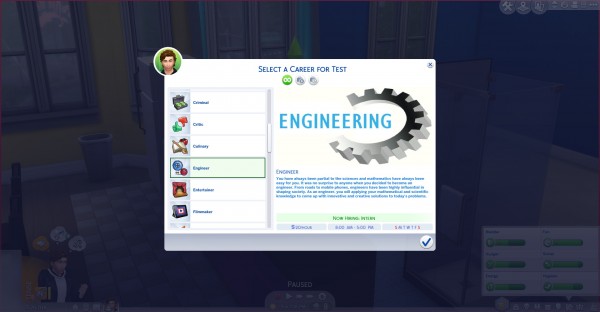  Mod The Sims: Engineering Career Mod by Simply Sims8
